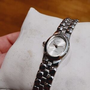 Vintage Charles Hubert Quartz Silver Tone Watch.​ 8"​​